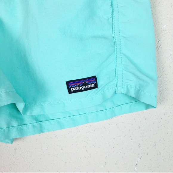 Patagonia Girl's Baggies Teal Shorts - Picture 3 of 6